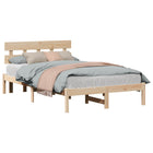 Bedframe massief grenenhout bruin 120x200 cm