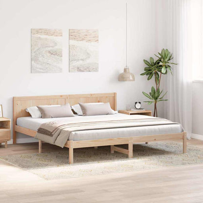 Bedframe Bruin 200 x 200 cm Massief grenenhout