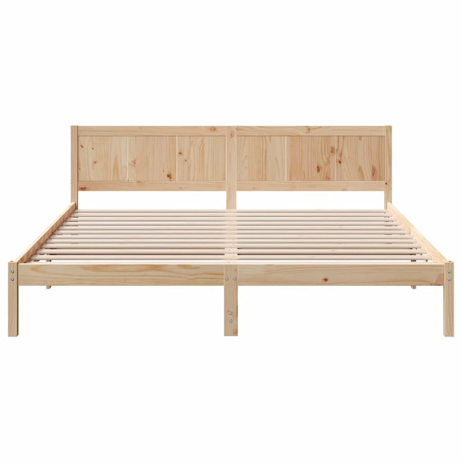 Bedframe Bruin 200 x 200 cm Massief grenenhout
