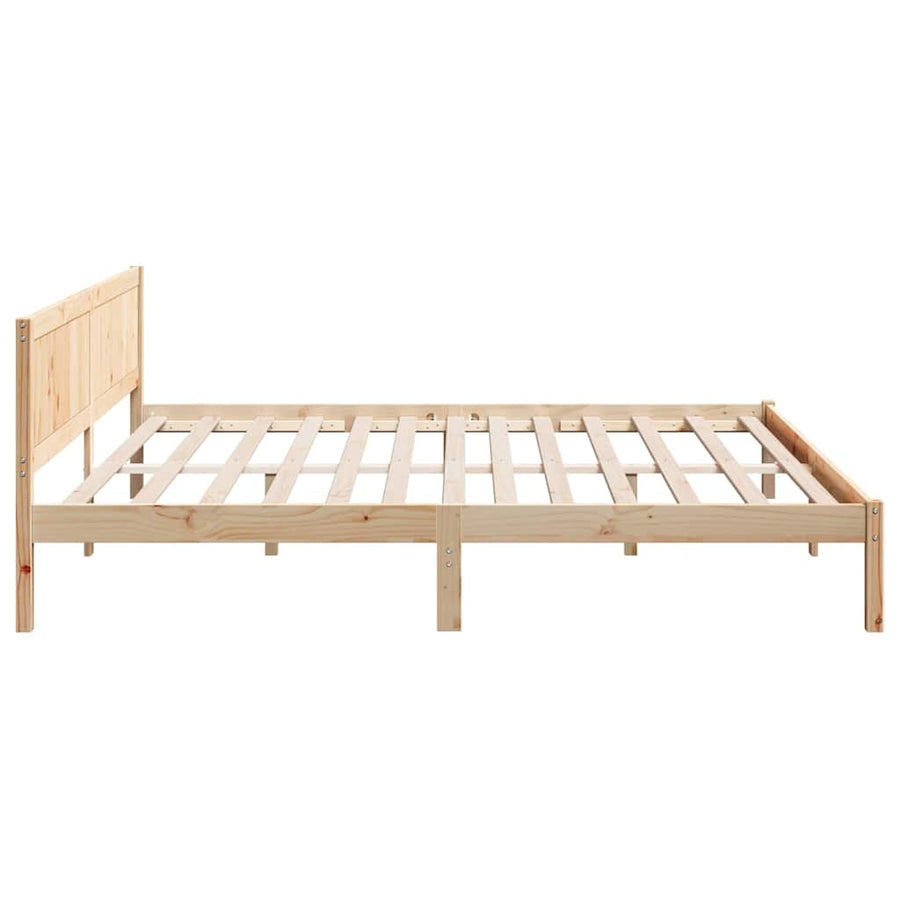 Bedframe Bruin 200 x 200 cm Massief grenenhout