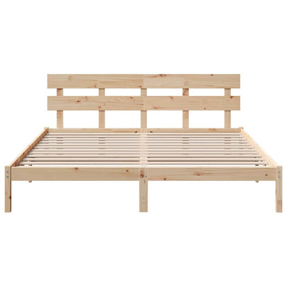 Bedframe Bruin 180 x 200 cm Massief grenenhout