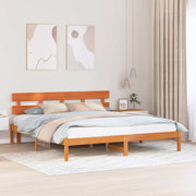 Bedframe massief grenenhout 180x200 cm bruin
