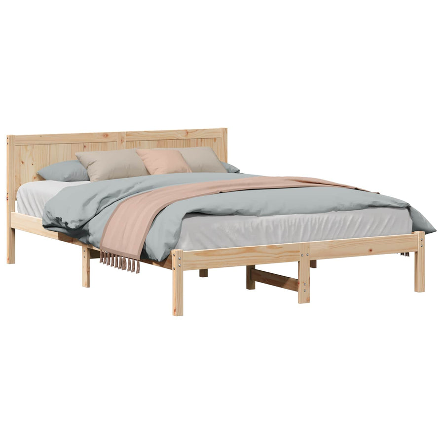 Bedframe Bruin 160 x 200 cm Massief grenenhout