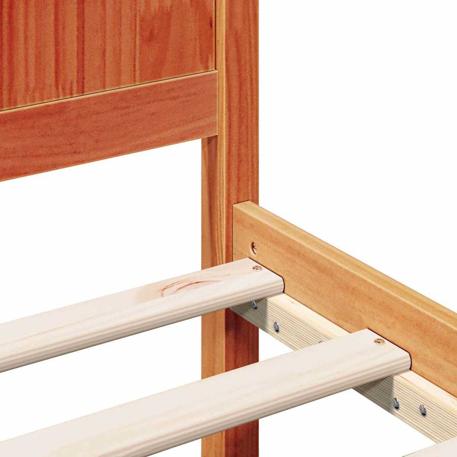 Bedframe Bruin 160 x 200 cm Massief grenenhout