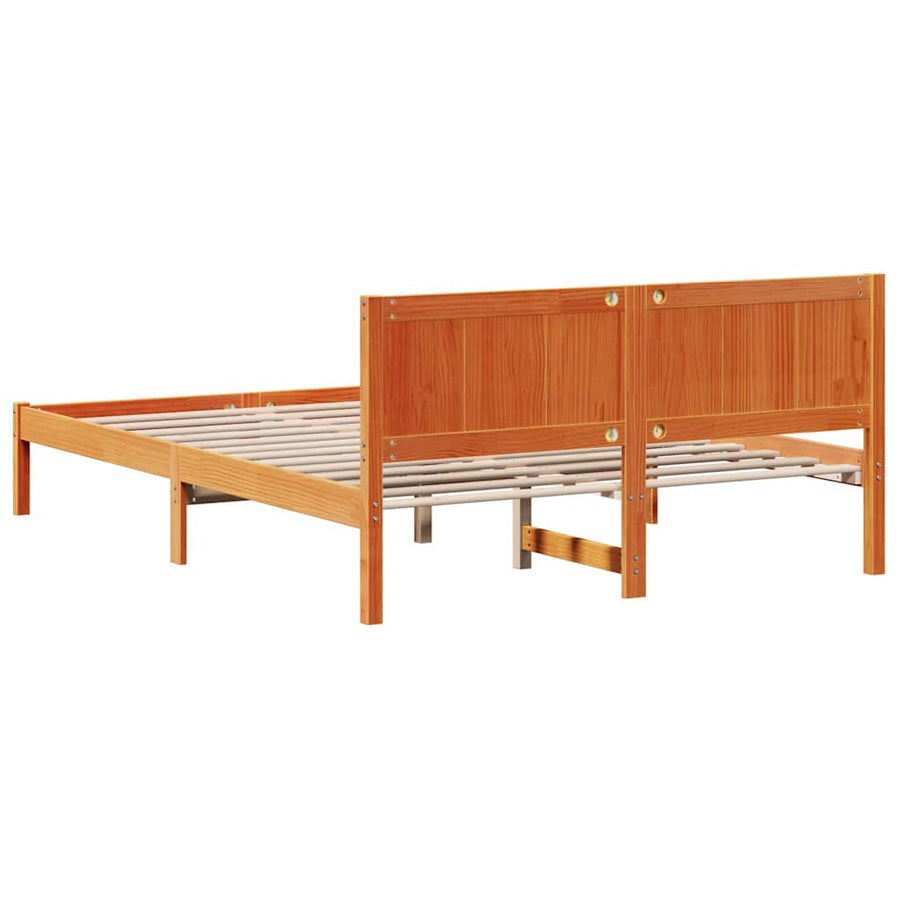 Bedframe Bruin 160 x 200 cm Massief grenenhout