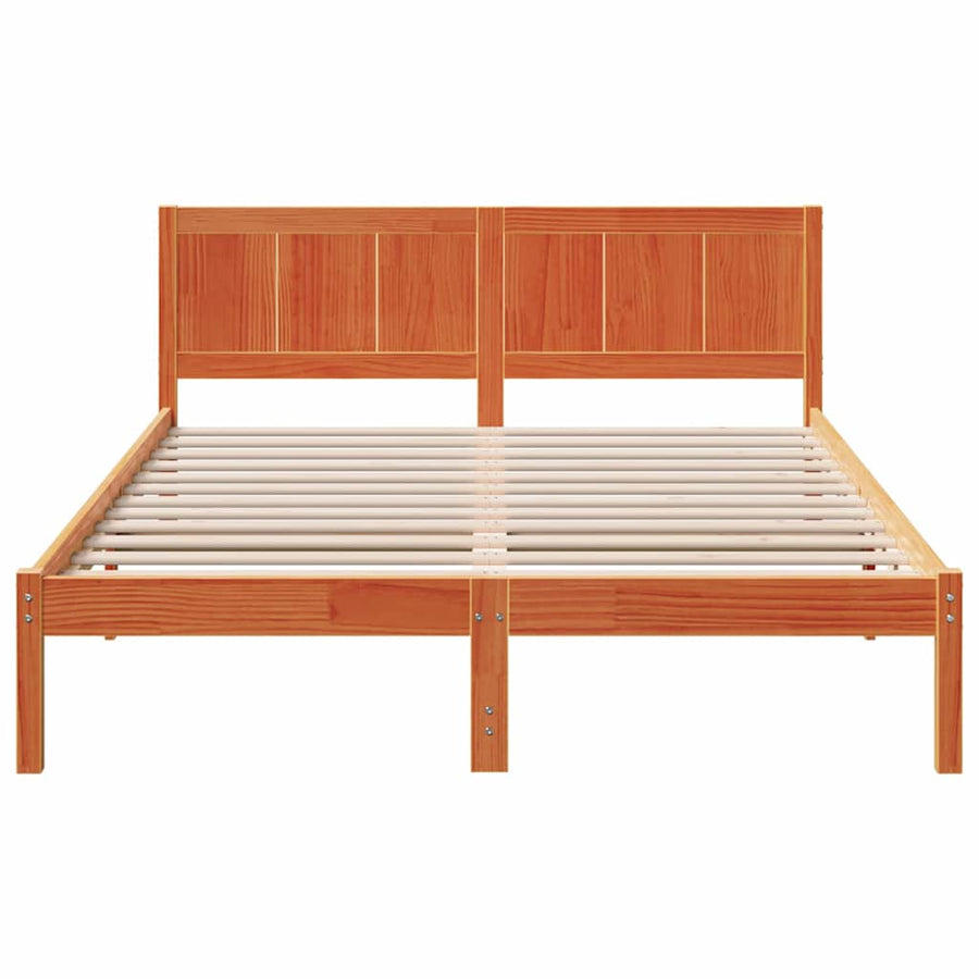 Bedframe Bruin 160 x 200 cm Massief grenenhout