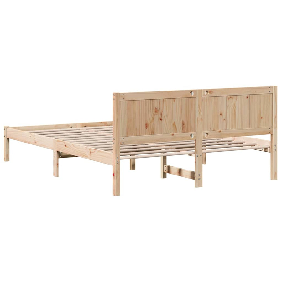 Bedframe 150x200 cm Massief Dennehout
