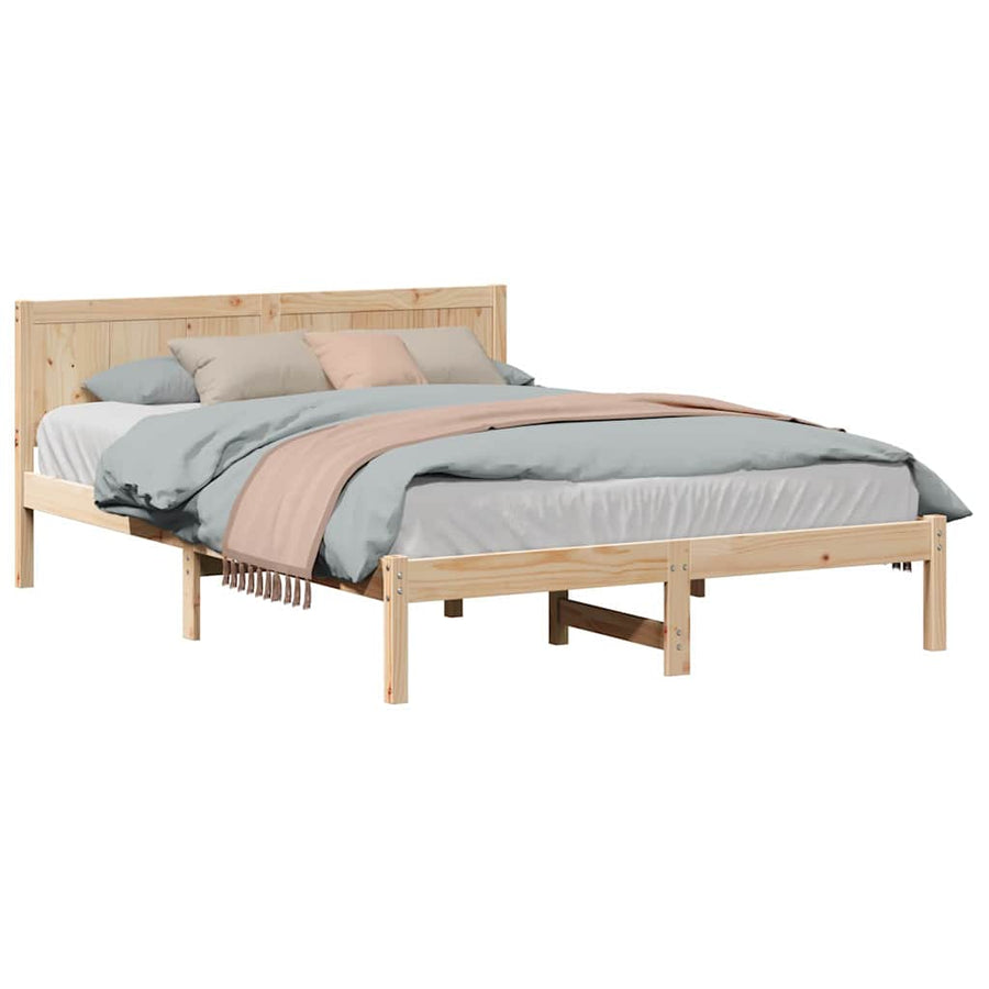 Bedframe 150x200 cm Massief Dennehout