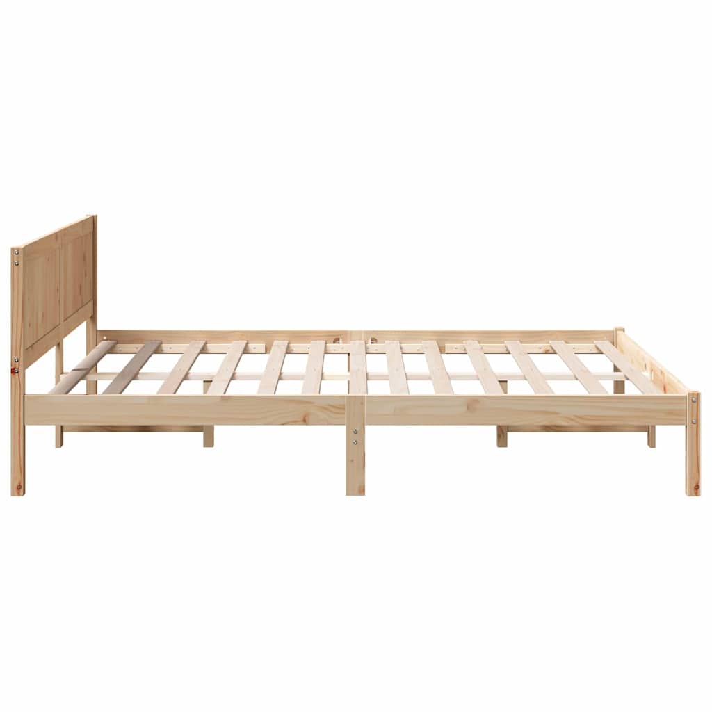 Bedframe 150x200 cm Massief Dennehout