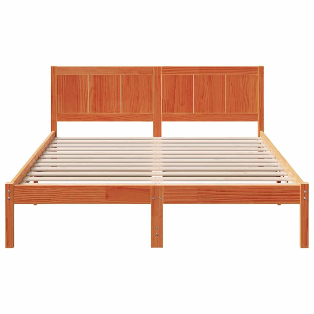 Bedframe Bruin 150 x 200 cm Massief grenenhout