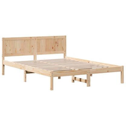 Bedframe Bruin 140 x 200 cm Massief grenenhout