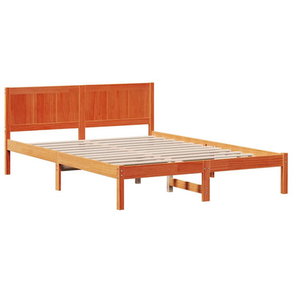 Bedframe Bruin 140 x 200 cm Massief grenenhout
