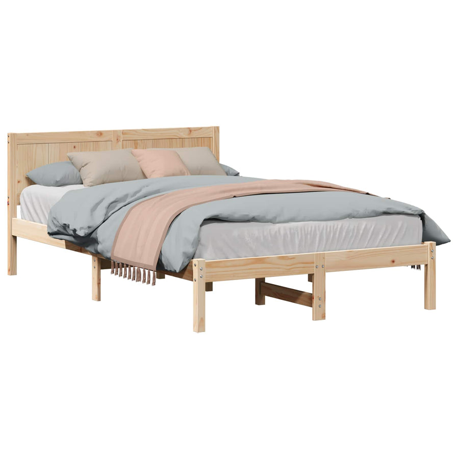 Bedframe Bruin 120 x 200 cm Massief grenenhout