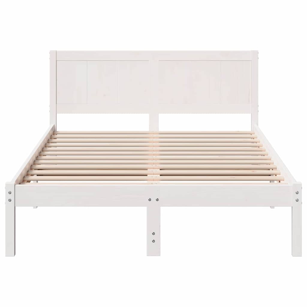 Bedframe Wit 120 x 200 cm Massief grenenhout