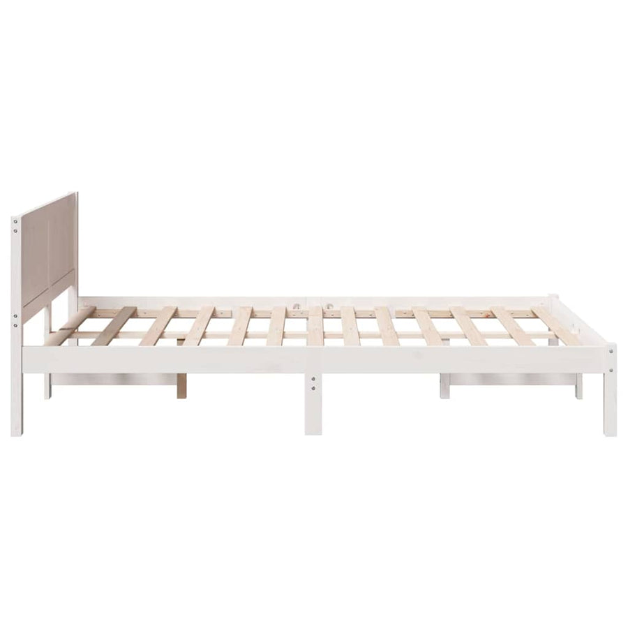 Bedframe Wit 120 x 200 cm Massief grenenhout
