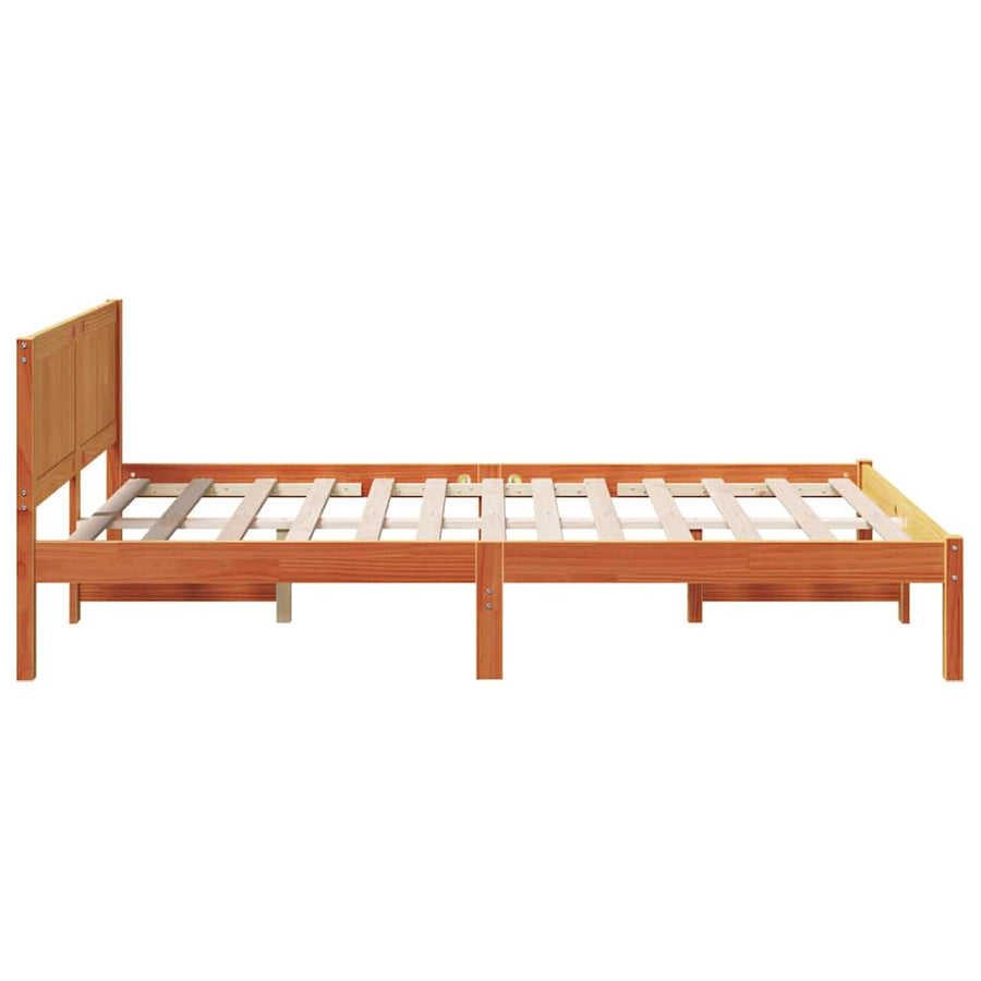 Bedframe Bruin 120 x 200 cm Massief grenenhout