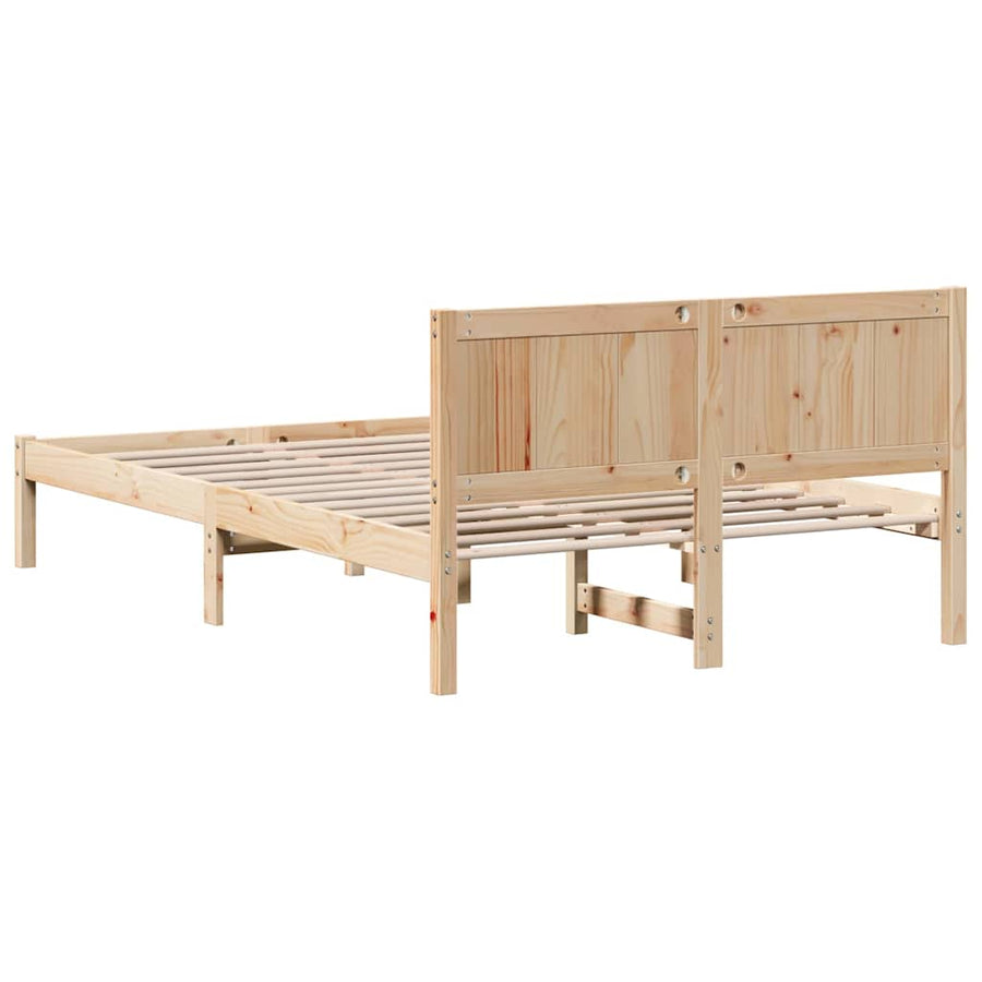 Bedframe Bruin 140 x 190 cm Massief grenenhout