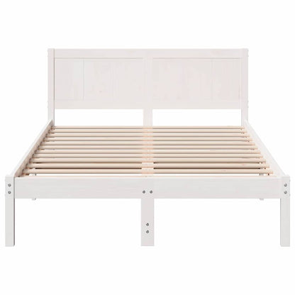 Bedframe Wit 140 x 190 cm Massief grenenhout