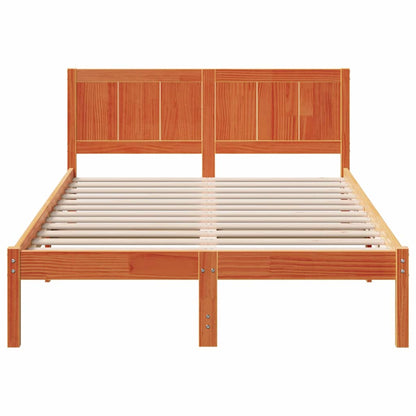 Bedframe Bruin 135 x 190 cm Massief grenenhout