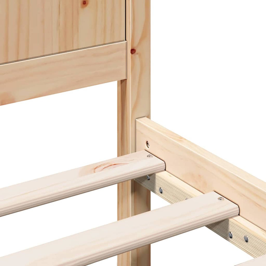 Bedframe Bruin 120 x 190 cm Massief grenenhout
