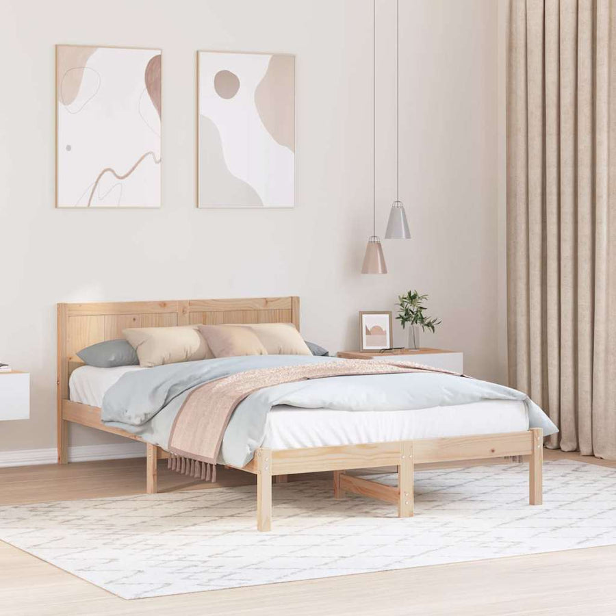 Bedframe Bruin 120 x 190 cm Massief grenenhout