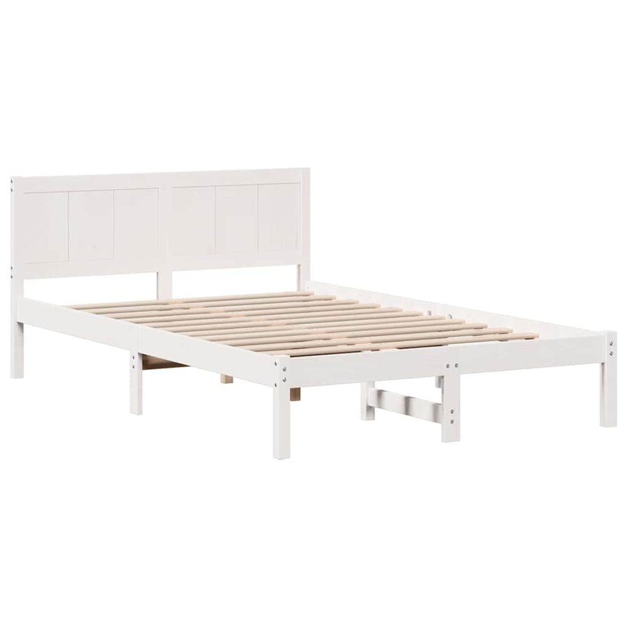 Bedframe Wit 120 x 190 cm Massief grenenhout
