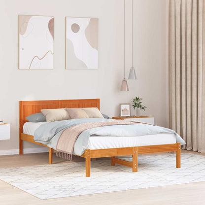 Bedframe Bruin 120 x 190 cm Massief grenenhout