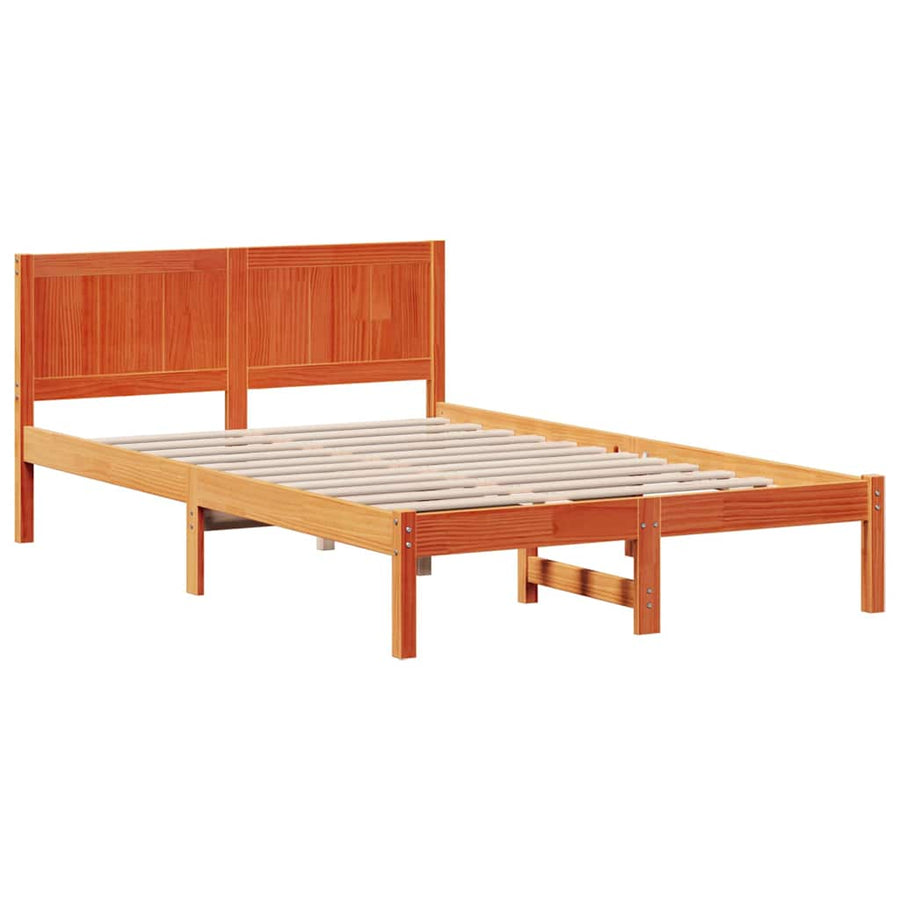 Bedframe Bruin 120 x 190 cm Massief grenenhout