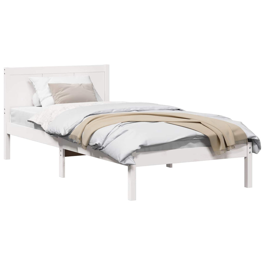 Bedframe Wit 80 x 200 cm Massief grenenhout