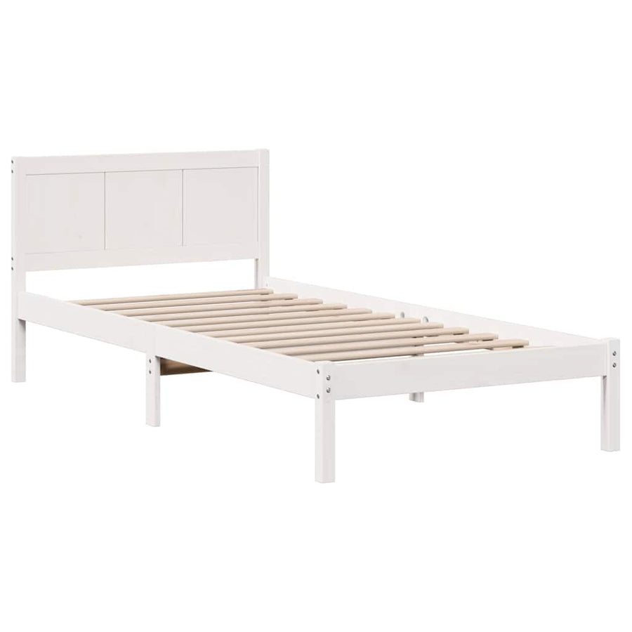 Bedframe Wit 80 x 200 cm Massief grenenhout