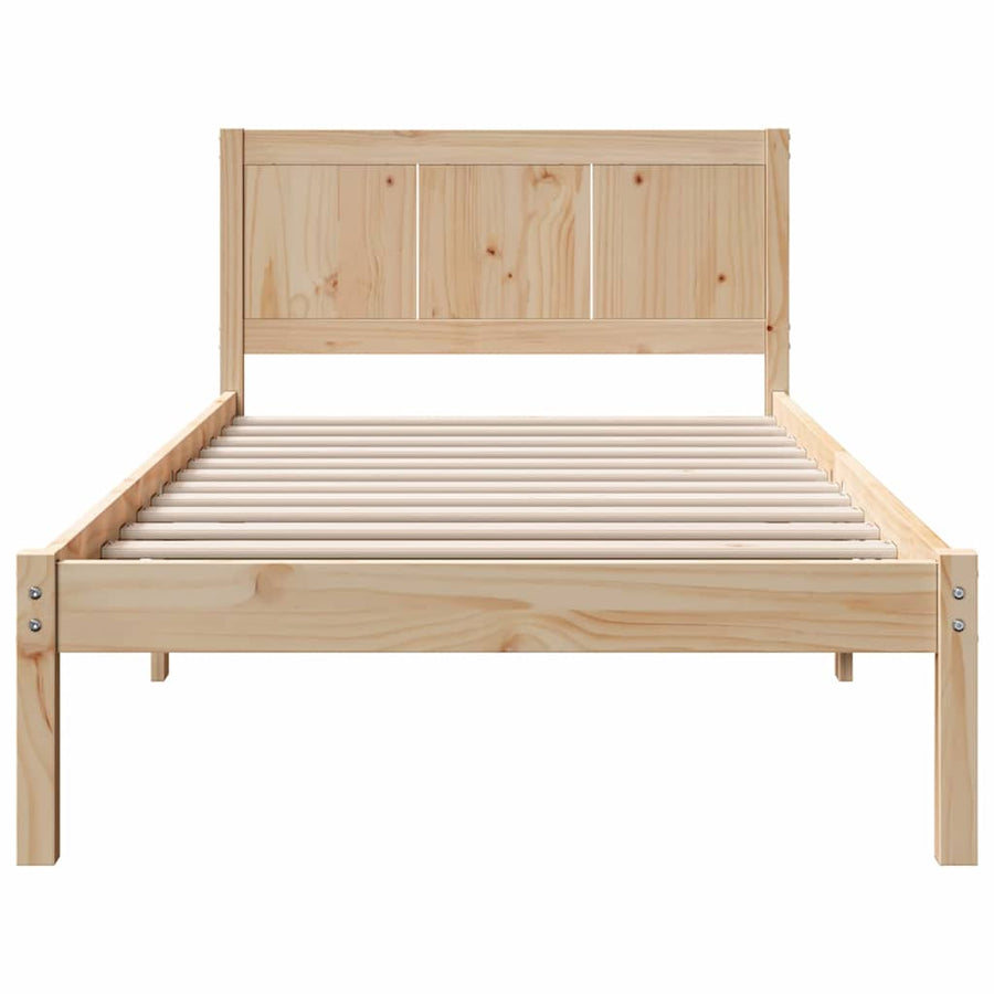 Bedframe Bruin 90 x 200 cm Massief grenenhout