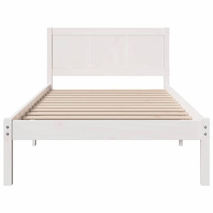 Bedframe Wit 90 x 200 cm Massief grenenhout