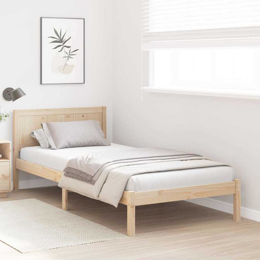 Bedframe Bruin 100 x 200 cm Massief grenenhout