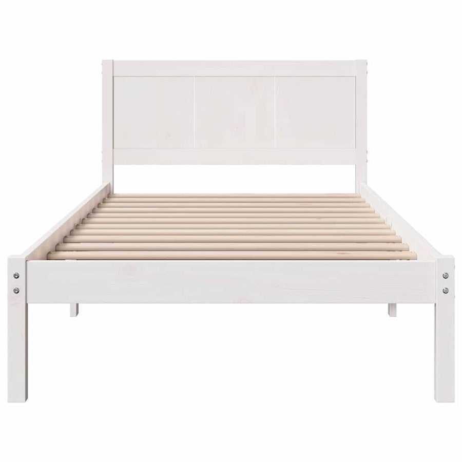 Bedframe Wit 100 x 200 cm Massief grenenhout