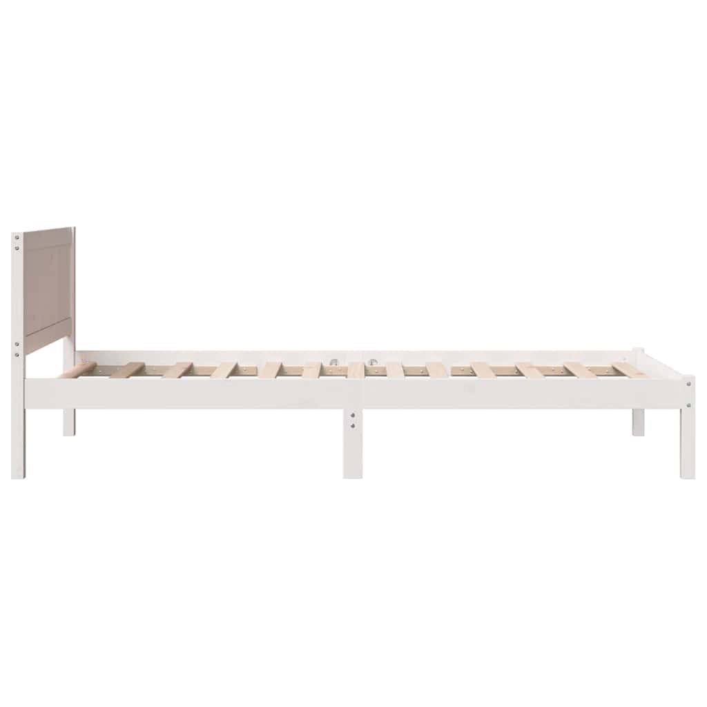 Bedframe Wit 100 x 200 cm Massief grenenhout