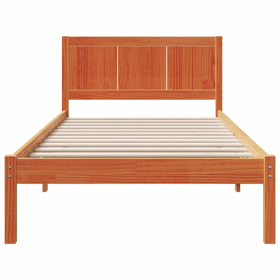 Bedframe Bruin 100 x 200 cm Massief grenenhout