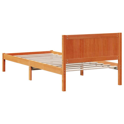 Bedframe Bruin 90 x 190 cm Massief grenenhout