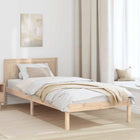 Bedframe 75 x 190 cm massief grenenhout bruin