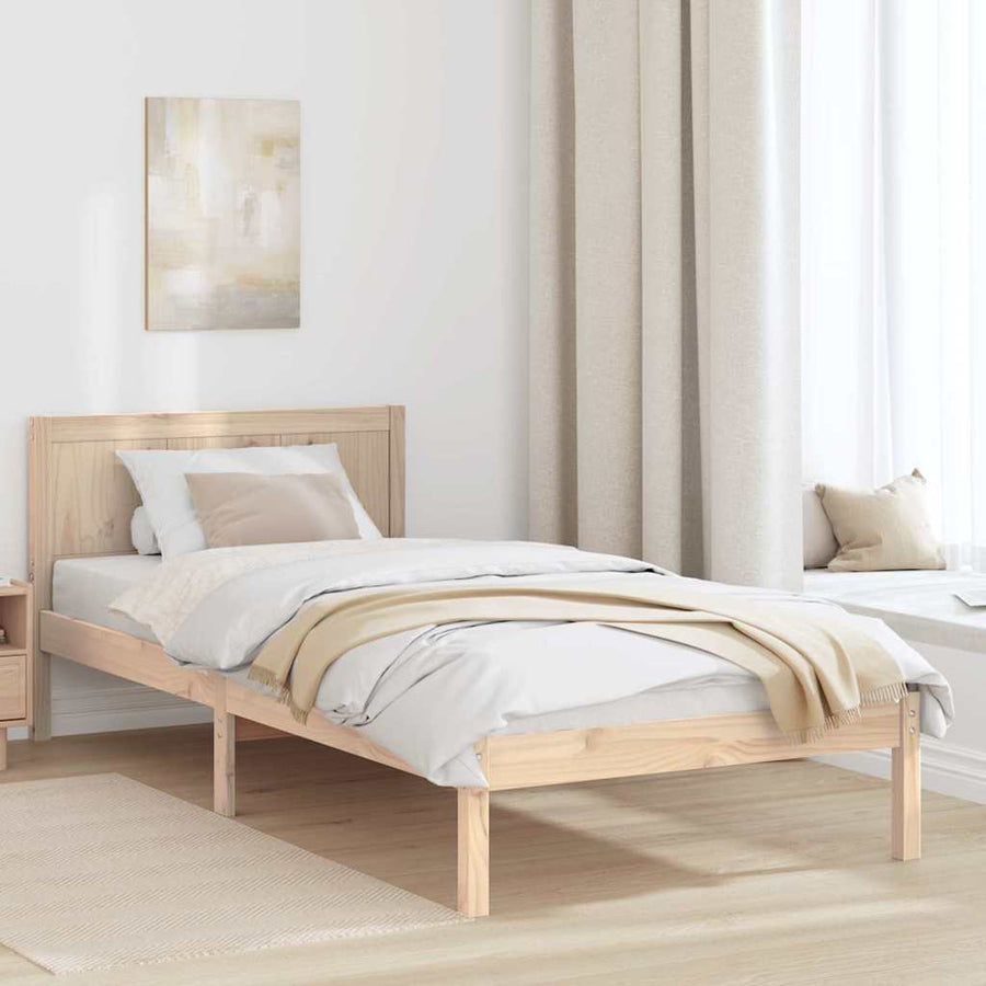 Bedframe Bruin 75 x 190 cm Massief grenenhout