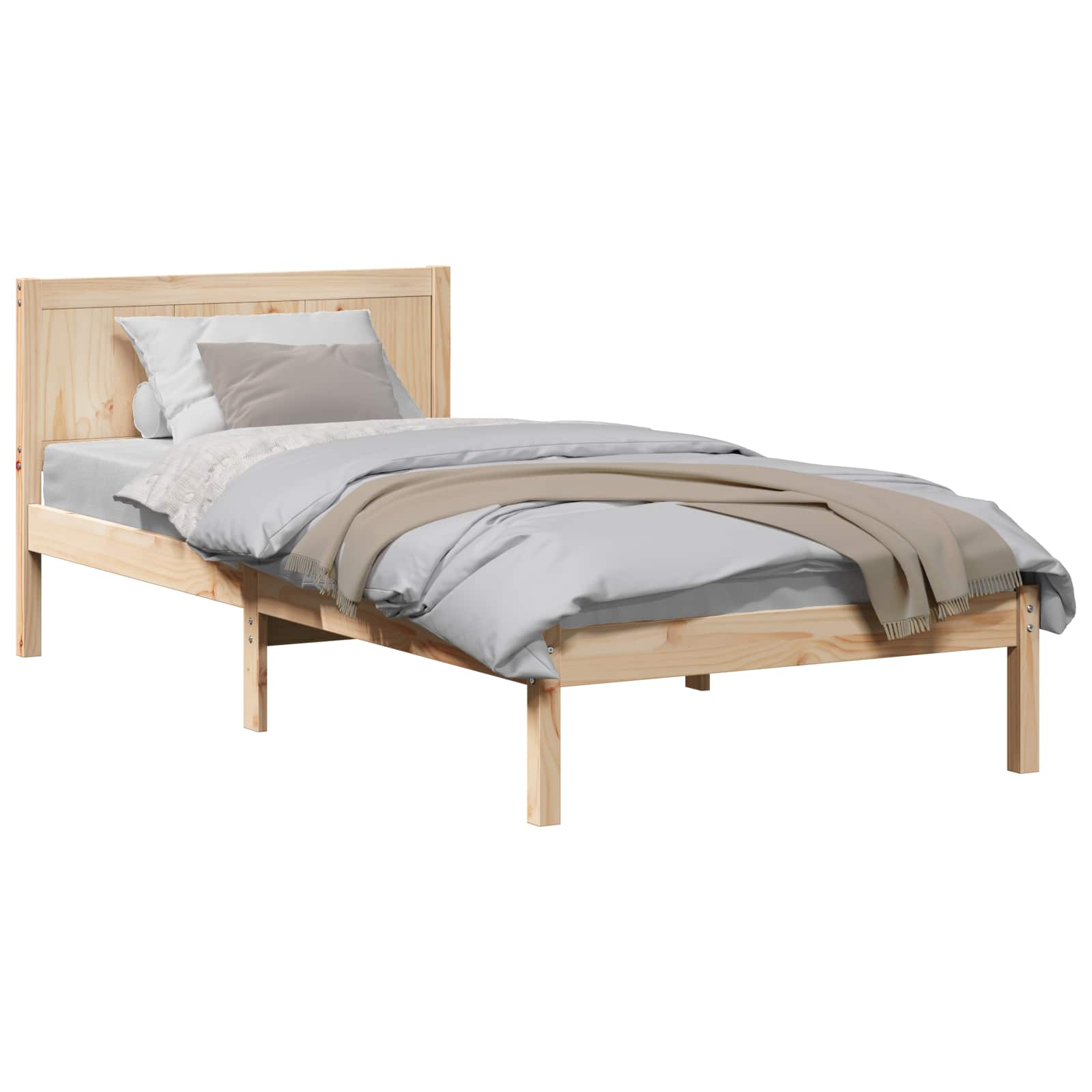 Bedframe Bruin 75 x 190 cm Massief grenenhout
