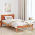 Bedframe 75x190 cm massief grenenhout bruin