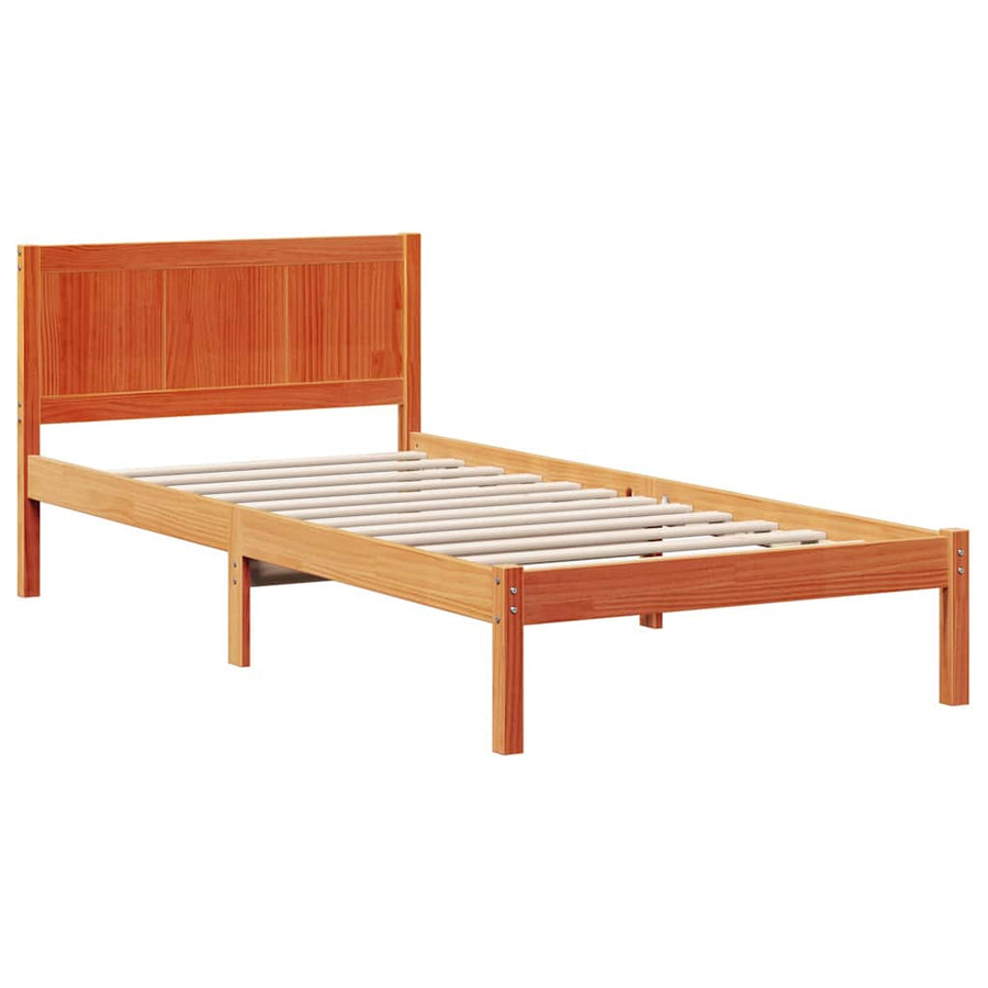 Bedframe Bruin 75 x 190 cm Massief grenenhout