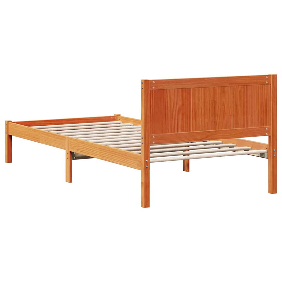 Bedframe Bruin 75 x 190 cm Massief grenenhout