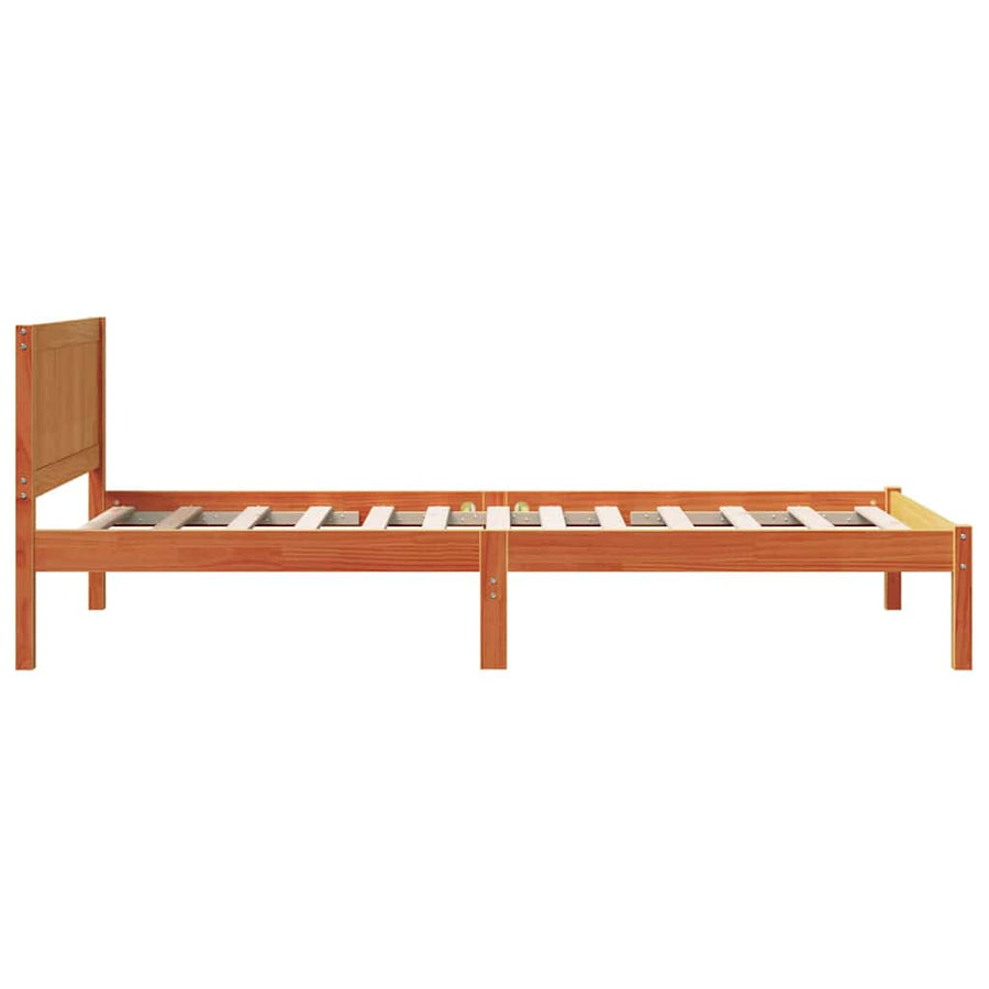 Bedframe Bruin 75 x 190 cm Massief grenenhout