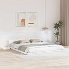 Bedframe 180x200 cm massief grenenhout wit