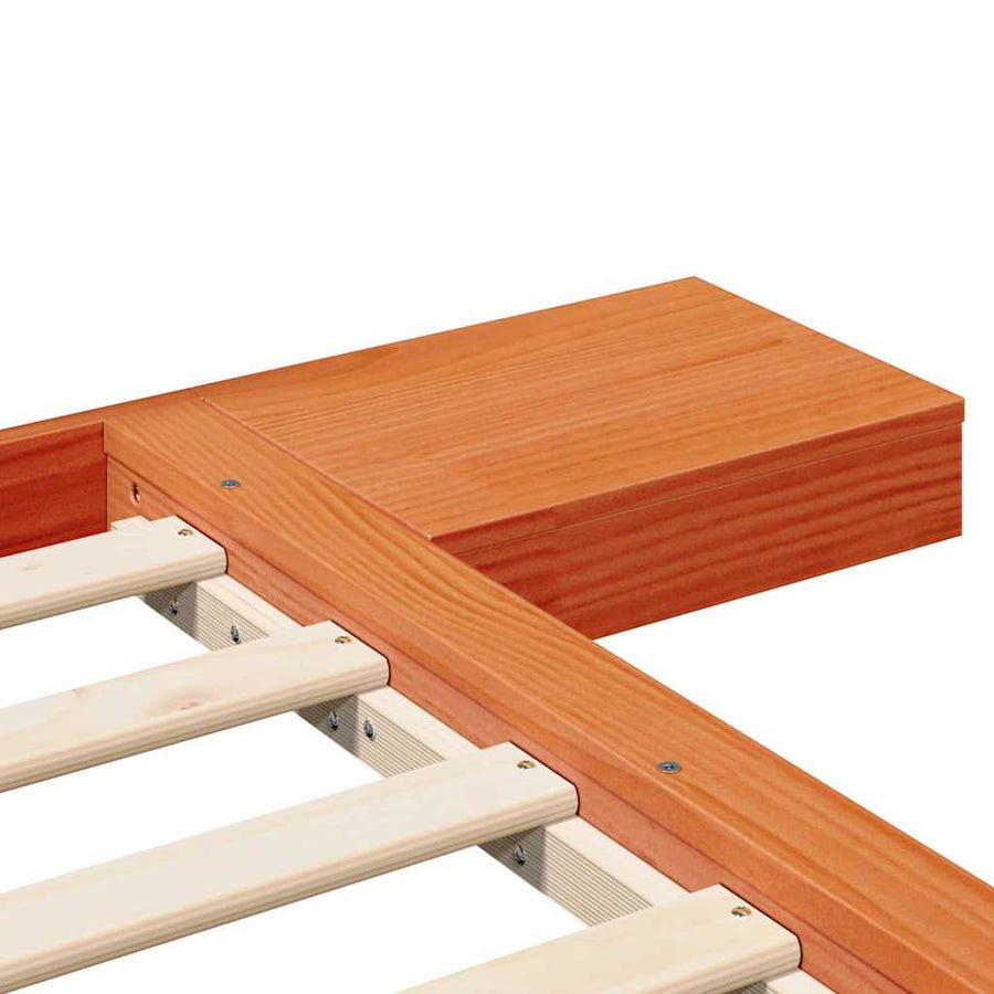 Bedframe Bruin Hout 150 x 200 cm Wasbruin