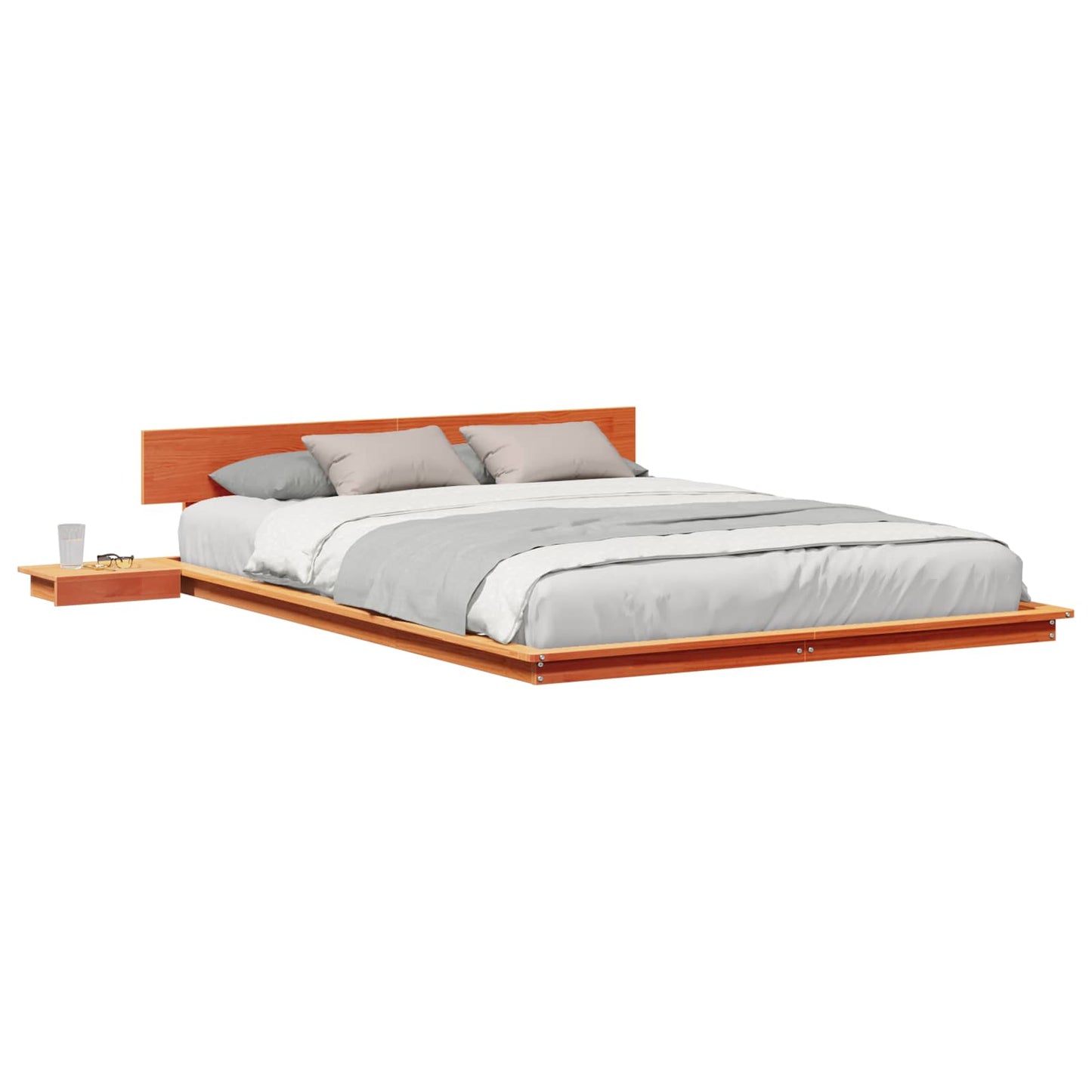Bedframe Bruin Hout 150 x 200 cm Wasbruin