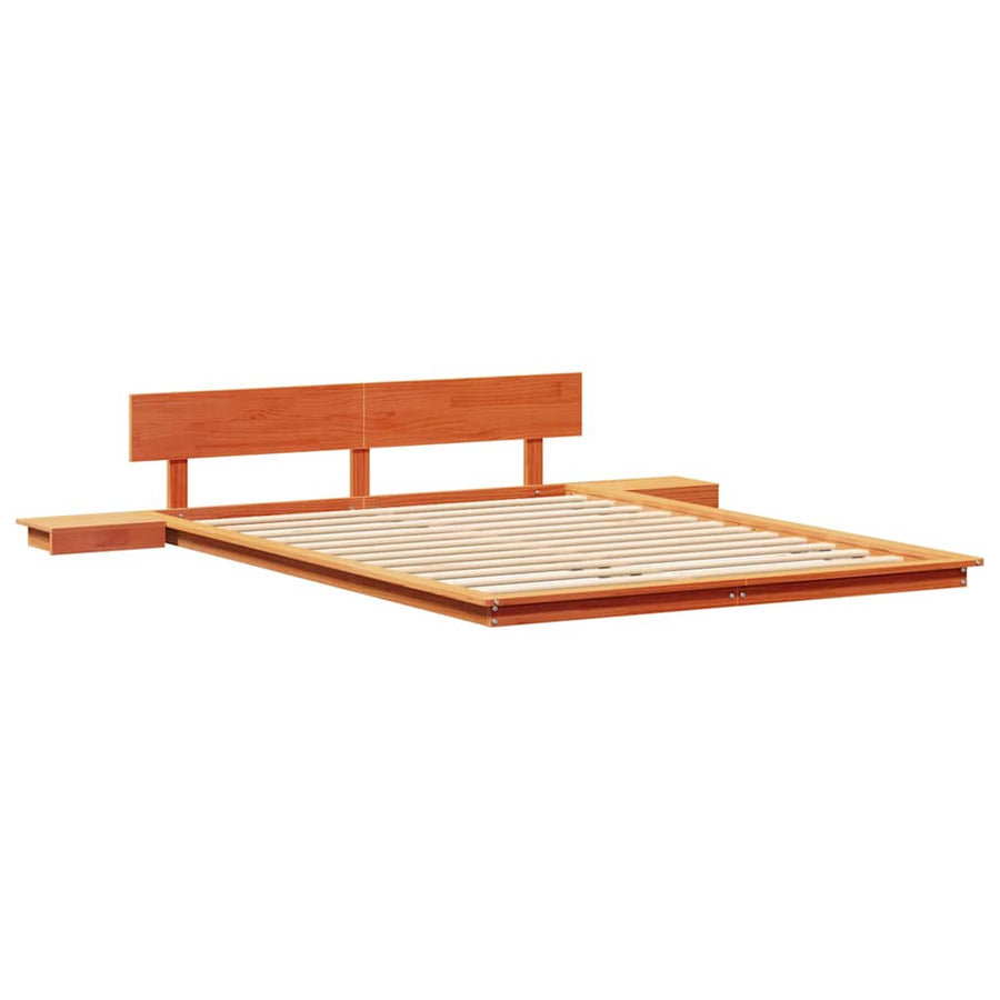 Bedframe Bruin Hout 150 x 200 cm Wasbruin