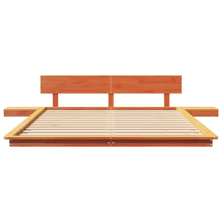 Bedframe Bruin Hout 150 x 200 cm Wasbruin