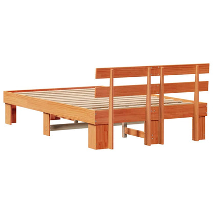 Bedframe Wasbruin 120 x 190 cm Massief grenenhout